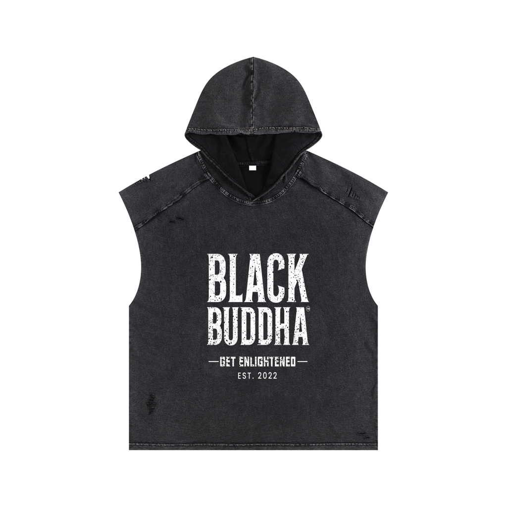 Snow Washed Boxy Hooded Tank Top