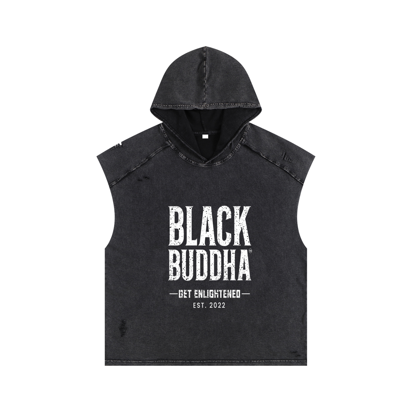 Snow Washed Boxy Hooded Tank Top