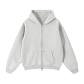 Zip -Through Boxy Fleece Hoodie