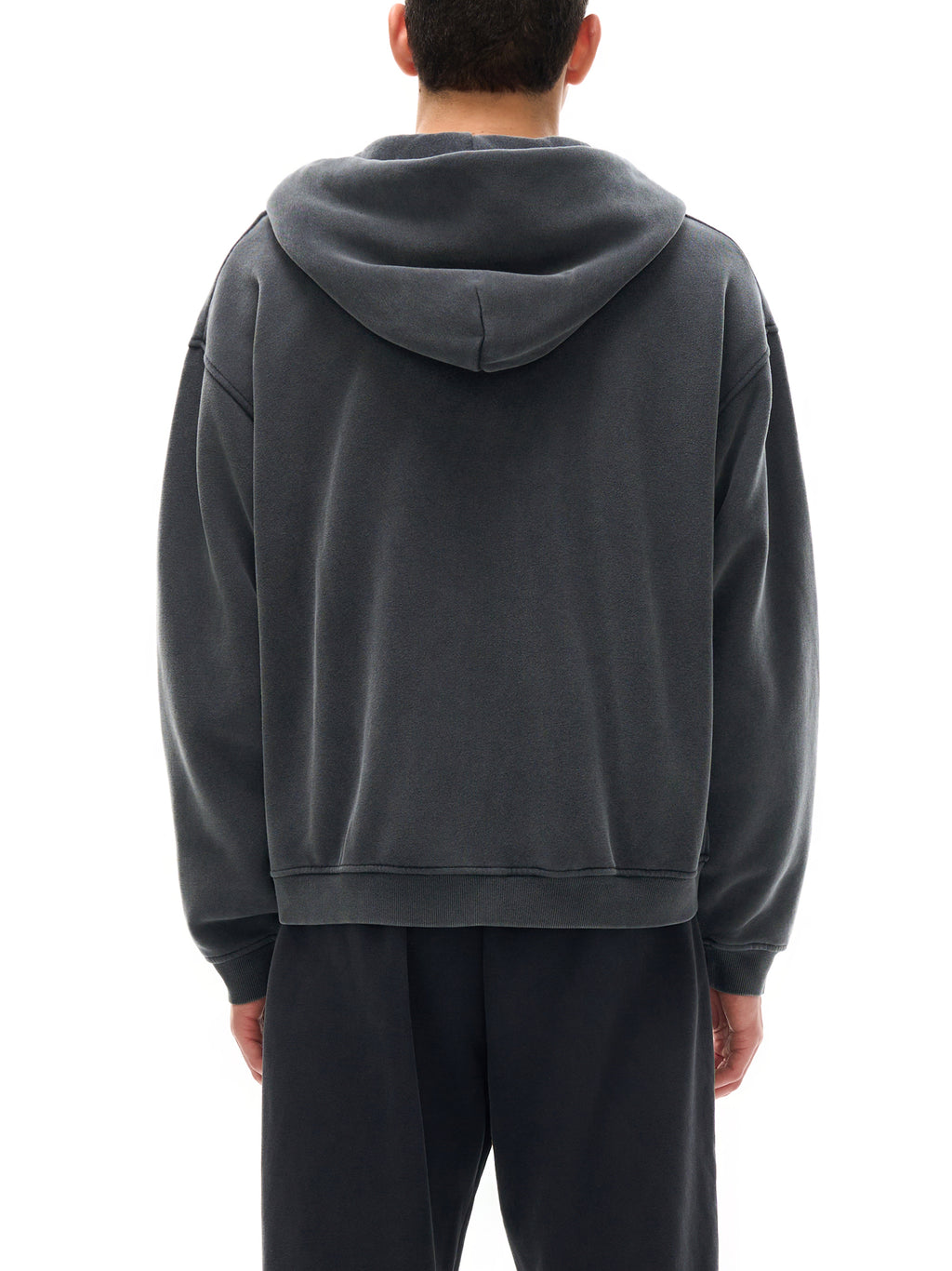 Zip -Through Boxy Fleece Hoodie